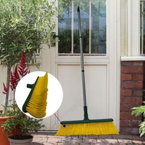LRB4419 Leaf Turf Broom 16" W x 55" H for Lawns Yard Artificial Grass Rake Heavy Duty for Leaves, Lawns, Carpet Rake & Groomer (Curved Bristle)