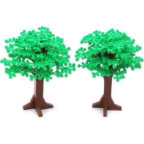 Large Trees City Building Block Compatible with Major Brand - Classic Bricks Pieces and Parts Toy Set 6.7inch Height Botanical Forest Garden Plant Accessories (2pcs)