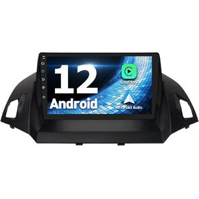 Android 13 [2GB+64GB] Car Radio Compatible for Ford Escape 2013-2016 with Reverse Camera, 9 Inch Touch Screen with GPS/FM/WiFi/Reverse Camera, Support SWC Wireless CarPlay Android Auto