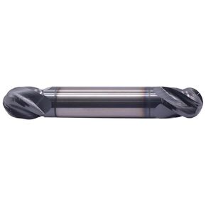 BestParts High Performance Solid Carbide Ball Nose End Mill - Double End - AlTiN Coated, 4 Flute, 30 Degree Helix, 1/2" Cutting Diameter, 1/2" Shank Diameter, 5/8" Length of Cut, 3" Overall Length