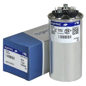 ClimaTek Dual Run Capacitor - 45 + 7.5 uF MFD x 370 VAC Round Fits Trane C34575R / 27L947