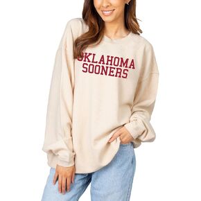 chicka-d NCAA womens Corded Crew Pullover Sweatshirt