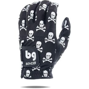 BG Bender Golf Glove | Wear On Left | (Crossbones, Mens Small)