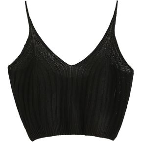 SweatyRocks Women's V Neck Spaghetti Strap Cami Tank Top