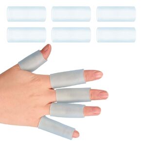 6PCS Gel Finger Sleeve Protectors, Silicone Finger Support, Provide Relief for Finger Cracking, Blisters, Corns,Trigger, Finger Arthritis Pain Relief