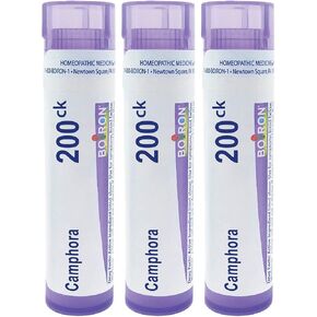 Boiron Camphora 200ck Homeopathic Medicine for Onset of Common Cold - Pack of 3 (240 Pellets)