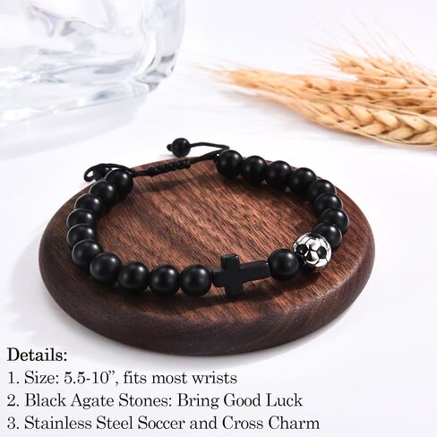 Soccer Baseball Basketball Bracelet Gifts for Boys Ball Players Team Fans Son Grandson Nephew Brother Friend on Birthday Graduation Back to School Christmas Valentines Day Easter in Kuwait
