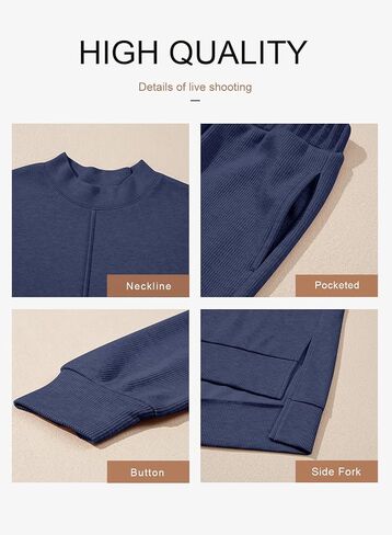 Dokotoo Lounge Sets for Women 2024 Fall 2 Piece Knit Outfits Long Sleeve Pullover Tops Wide Leg Pants Sweaters Tracksuits in Saudi Arabia