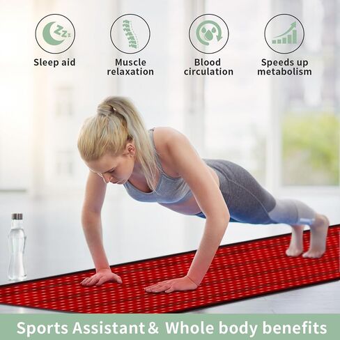 2pcs (63 * 27in) Red Light Therapy Mat Device, Near Infrared Light Therapy Blanket with Timer,Infrared Light Therapy for Body Shoulder Waist Back Knee Pain Relief in Saudi Arabia