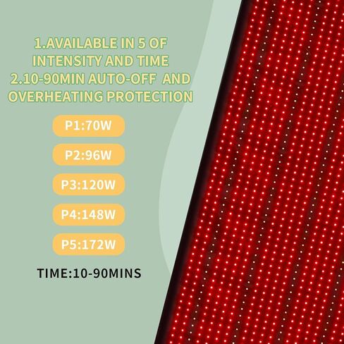 2pcs (63 * 27in) Red Light Therapy Mat Device, Near Infrared Light Therapy Blanket with Timer,Infrared Light Therapy for Body Shoulder Waist Back Knee Pain Relief in Saudi Arabia