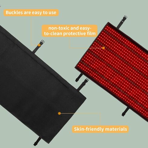 2pcs (63 * 27in) Red Light Therapy Mat Device, Near Infrared Light Therapy Blanket with Timer,Infrared Light Therapy for Body Shoulder Waist Back Knee Pain Relief in Saudi Arabia