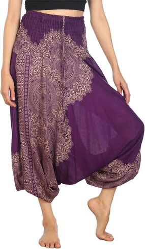 سراويل اليوغا LOFBAZ Harem للنساء من Boho Hippie Bohemian Aladdin Genie in Saudi Arabia