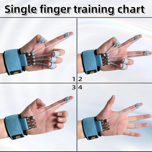 Finger Strengthener ，60lbfinger Exerciser， Forearm Strengthener For Finger Resistance Band Stretching Rehabilitation Fitness Assistadjustable Finger Exercise (Black) in Kuwait