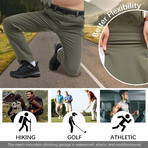 Men's Hiking Cargo Pants Quick Dry Lightweight Waterproof casual Pants in Saudi Arabia