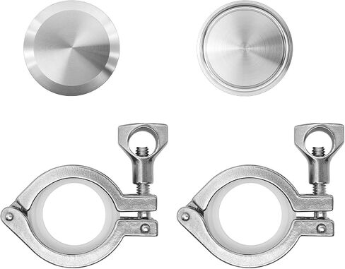 4 Inch Tri Clamp End Cap with 4" Tri-Clamp and Silicone Gasket 304 Stainless Steel Sanitary Fittings TC Caps Quick Connect Kit 2PCS in Saudi Arabia
