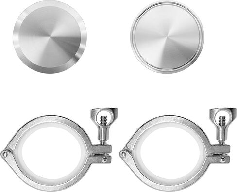 4 Inch Tri Clamp End Cap with 4" Tri-Clamp and Silicone Gasket 304 Stainless Steel Sanitary Fittings TC Caps Quick Connect Kit 2PCS in Saudi Arabia
