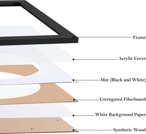 eletecpro CD Frame 6.3x11.8 Inch with Double Sided Mat (Black&White), Classic CD Display Frame Made of Engineered Wood and Acrylic Cover for Music CD and Booklet, Signed CD Wall Display Case in Saudi Arabia