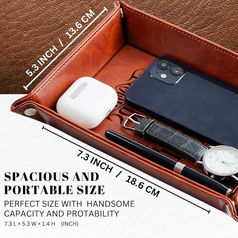 INNObeta 30th Birthday Gifts for Men, Him, Valet Tray for Male, Bedside Tray with Keychain - It Took 30 Years to Look This Good in Saudi Arabia