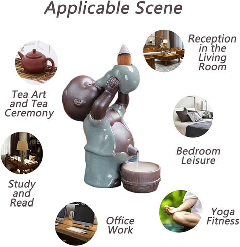 السيراميك ديكور المنزل مبخرة ارتداد الخزف حامل البخور رائحة الناشر مبخرة لليوجا في غرفة المعيشة والمكتب (الأولاد) in Kuwait