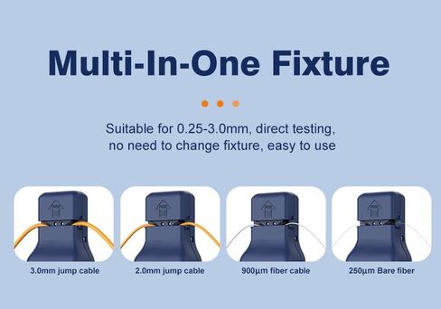 معرف الألياف الضوئية 800-1700 نانومتر الكل في واحد، محدد الأخطاء البصرية المدمج بطول 5 كيلومتر VFL، كاشف حركة الألياف OFI مع LED، أزرق داكن in Kuwait