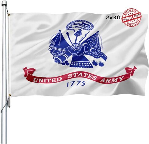 US Army Flag 3x5 Outdoor Double Sided- Heavy Duty United States Army Military Flags -American White 1775 Army Flags Banner with 2 Brass Grommets 4 Rows Stitched in Saudi Arabia