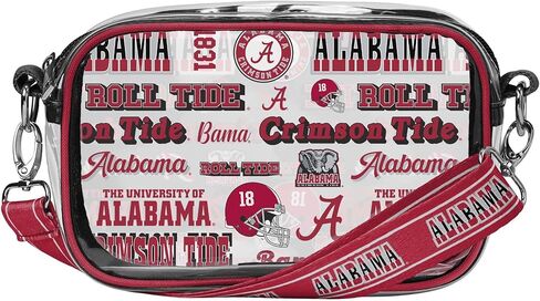 حقيبة كروس شفافة مخططة بشعار فريق الكلية من FOCO NCAA in Kuwait