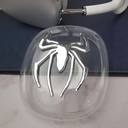 غطاء حافظة لجهاز AirPods Max Black Metal Spider، حافظات ناعمة وشفافة للرجال والنساء وغطاء حماية لملحقات Apple AirPods Max (Black Spider) in Saudi Arabia