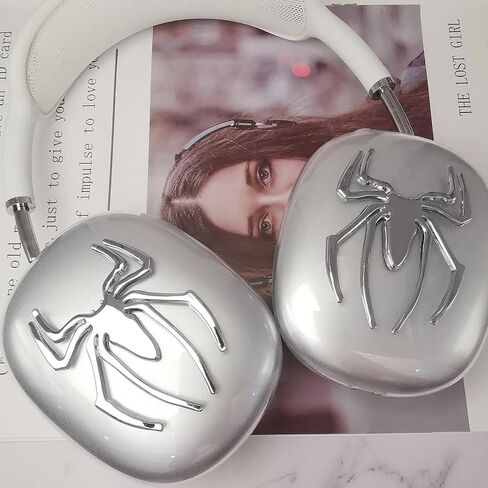 غطاء حافظة لجهاز AirPods Max Black Metal Spider، حافظات ناعمة وشفافة للرجال والنساء وغطاء حماية لملحقات Apple AirPods Max (Black Spider) in Saudi Arabia