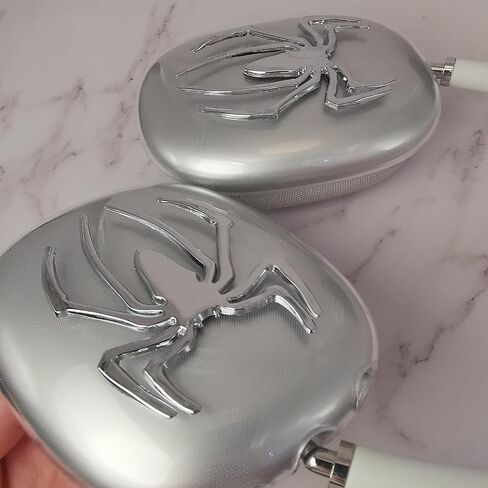 غطاء حافظة لجهاز AirPods Max Black Metal Spider، حافظات ناعمة وشفافة للرجال والنساء وغطاء حماية لملحقات Apple AirPods Max (Black Spider) in Saudi Arabia