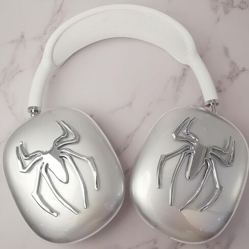 غطاء حافظة لجهاز AirPods Max Black Metal Spider، حافظات ناعمة وشفافة للرجال والنساء وغطاء حماية لملحقات Apple AirPods Max (Black Spider) in Saudi Arabia