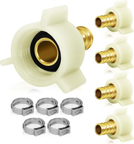Boltigen 1/2" PEX Swivel Elbow Facuet Connector, 5pcs PEX Rv Water Line Fittings, 1/2" x 1/2" PEX Female NPT Adapter,90 Degree NPSM PEX Adapter for Pipe Plumbing Connection in Saudi Arabia