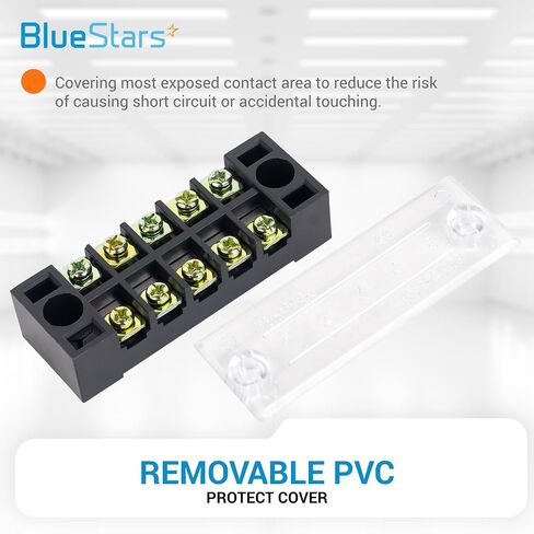 BlueStars 6 Packs 5 Positions Terminal Strip Blocks 600V 15A with Cover and 5 Packs 400V 15A 6 Positions Pre-Insulated Terminals Barrier Strip Used for Home Electrical Project in Saudi Arabia
