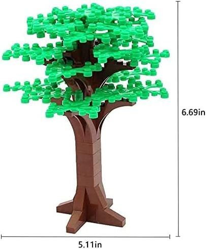Large Trees City Building Block Compatible with Major Brand - Classic Bricks Pieces and Parts Toy Set 6.7inch Height Botanical Forest Garden Plant Accessories (2pcs) in Saudi Arabia