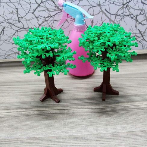 Large Trees City Building Block Compatible with Major Brand - Classic Bricks Pieces and Parts Toy Set 6.7inch Height Botanical Forest Garden Plant Accessories (2pcs) in Saudi Arabia