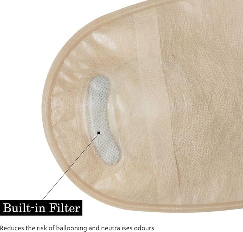 أكياس فغر القولون، لوازم فغرة القولون، 10 قطع من أكياس فغرة القولون قطعة واحدة قابلة للتصريف مع فلتر وإغلاق للعناية بالفغر اللفائفي، مقطوعة لتناسب الحد الأقصى 65 مم in Kuwait