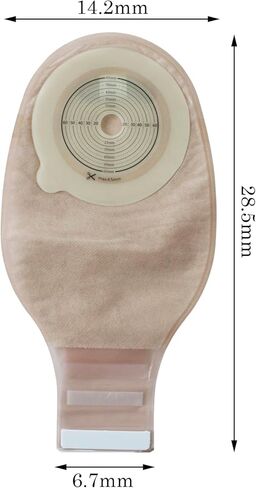 أكياس فغر القولون، لوازم فغرة القولون، 10 قطع من أكياس فغرة القولون قطعة واحدة قابلة للتصريف مع فلتر وإغلاق للعناية بالفغر اللفائفي، مقطوعة لتناسب الحد الأقصى 65 مم in Kuwait