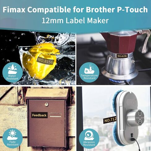 Fimax 5-Pack 18mm Label Tape Tz Tape 18mm 0.7 Inch Laminated Clear TZe-141 TZ-141 Compatible with Brother Ptouch TZe Tape for Ptouch PTD600 PTD400AD PT1880 Label Maker, 3/4 Inch x 26.2 ft in Saudi Arabia