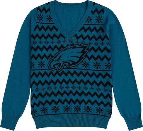 سترة FOCO NFL للسيدات بشعار فريق NFL Ugly Holiday برقبة على شكل حرف V in Kuwait