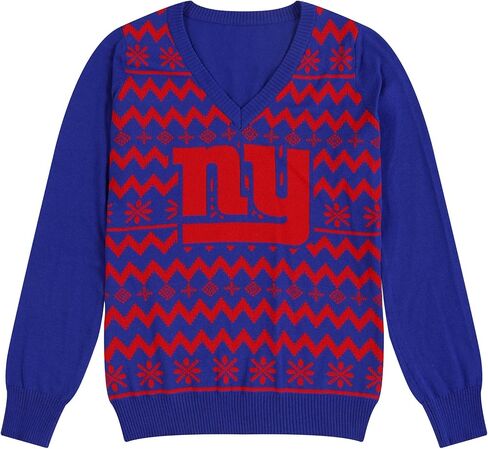 سترة FOCO NFL للسيدات بشعار فريق NFL Ugly Holiday برقبة على شكل حرف V in Kuwait