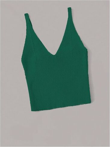 SweatyRocks Women's V Neck Spaghetti Strap Cami Tank Top in Kuwait