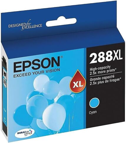 EPSON 288 DURABrite Ultra Ink High Capacity Cyan Cartridge (T288XL220-S) Works with Expression XP-330, XP-430, XP-434, XP-340, XP-440, XP-446 in Saudi Arabia