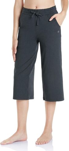 بنطال يوجا كابري للنساء من TSLA مع جيوب، سروال عالي الخصر للتمارين الرياضية، بنطال مريح ناعم in Kuwait