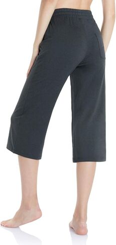 بنطال يوجا كابري للنساء من TSLA مع جيوب، سروال عالي الخصر للتمارين الرياضية، بنطال مريح ناعم in Kuwait