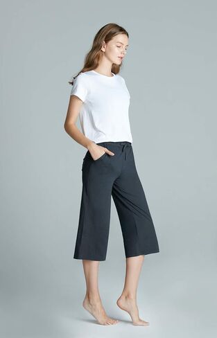 بنطال يوجا كابري للنساء من TSLA مع جيوب، سروال عالي الخصر للتمارين الرياضية، بنطال مريح ناعم in Kuwait