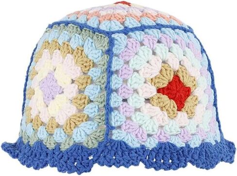 قبعة صياد السمك كروشيه نسائية محبوكة يدويًا قابلة للطي قبعة كاجوال موضة لطيفة مريحة 2023 in Kuwait