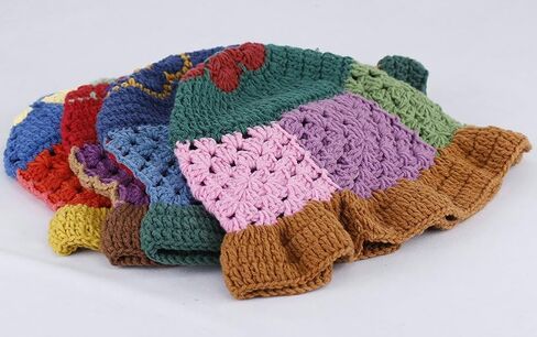 قبعة صياد السمك كروشيه نسائية محبوكة يدويًا قابلة للطي قبعة كاجوال موضة لطيفة مريحة 2023 in Kuwait