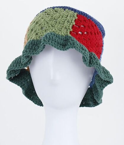 قبعة صياد السمك كروشيه نسائية محبوكة يدويًا قابلة للطي قبعة كاجوال موضة لطيفة مريحة 2023 in Kuwait