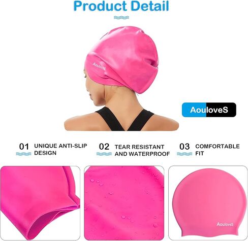 Extra Large Long Hair Swim Cap for Braids and Dreadlocks Extensions Weaves Long Hair, Swimming Cap for Adult Youth to Keep Hair Dry, Easy to Put On and Off in Saudi Arabia