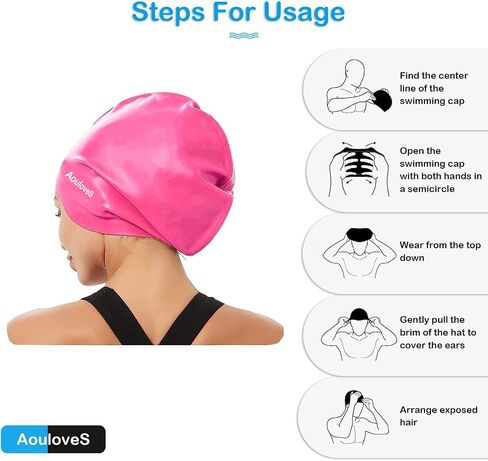 Extra Large Long Hair Swim Cap for Braids and Dreadlocks Extensions Weaves Long Hair, Swimming Cap for Adult Youth to Keep Hair Dry, Easy to Put On and Off in Saudi Arabia