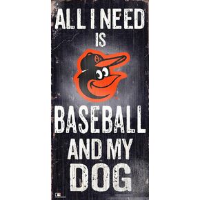 Fan Creations MLB Baltimore Orioles Unisex San Diego Padres Baseball and My Dog Sign, Team Color, 6 x 12
